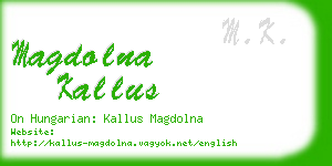 magdolna kallus business card